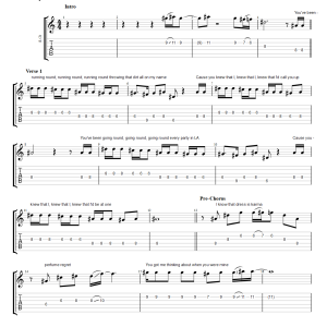 Attention - Charlie Puth (Electric Guitar) PDF