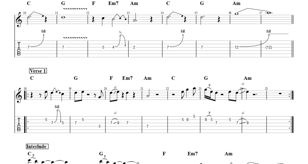Always Somewhere – Scorpions (Electric Guitar) PDF
